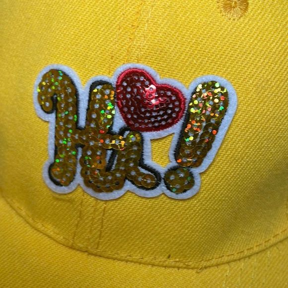 #46 👋Yellow “Hi” Baseball Cap 👋 - Picture 4 of 13